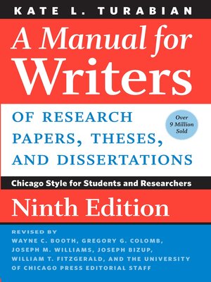 cover image of A Manual for Writers of Research Papers, Theses, and Dissertations